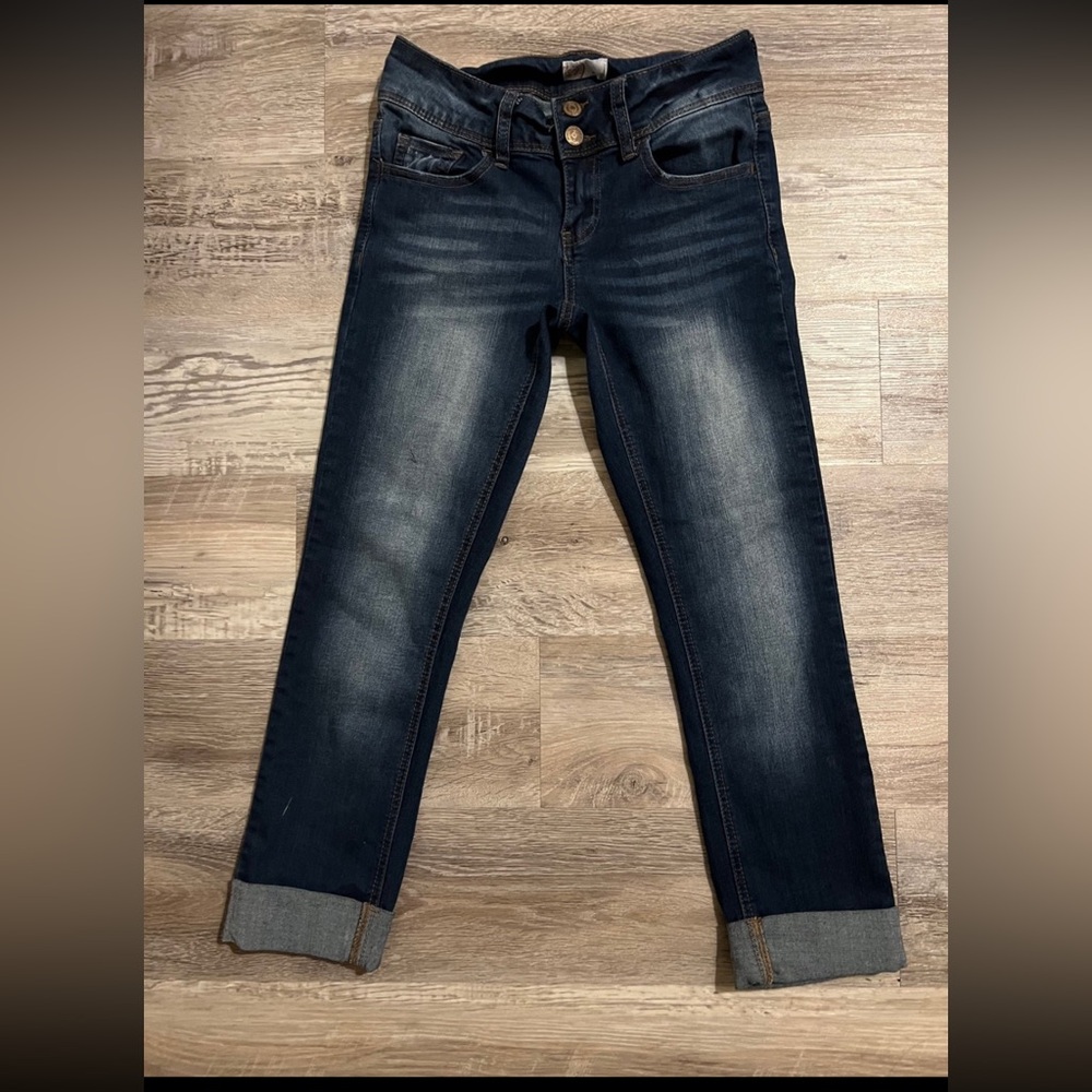 SO juniors size 3 denim cuffed cropped jeans NWOT